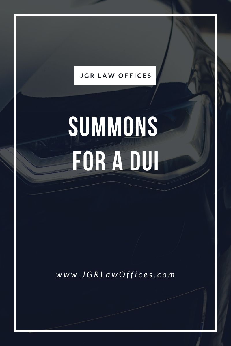 Summons For A DUI